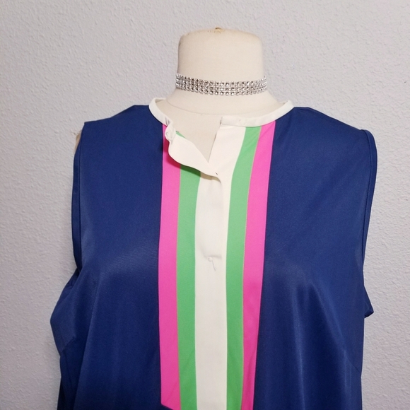 Vintage 70's 80's retro nylon mod style nightgown pajamas LARGE - Picture 4 of 6